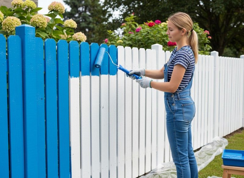 Commercial Fence Painting
