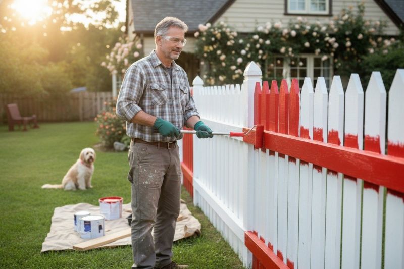 Commercial Fence Painting