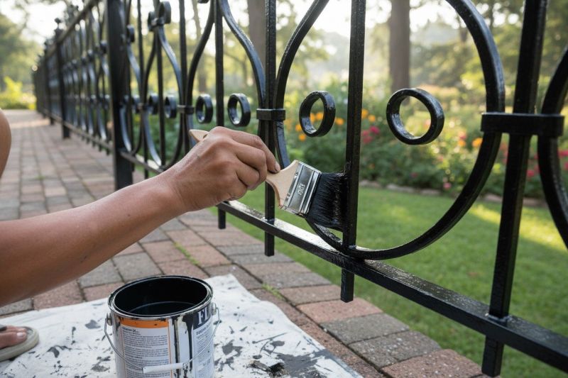 Commercial Fence Painting