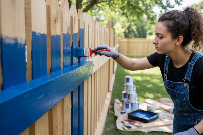 Commercial Fence Painting