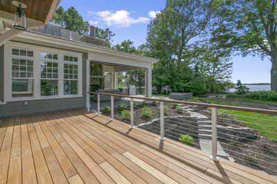 Deck Rail Staining