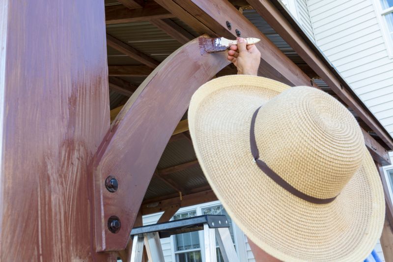 Deck Rail Staining