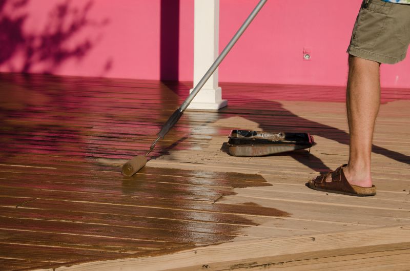 Deck Rail Staining