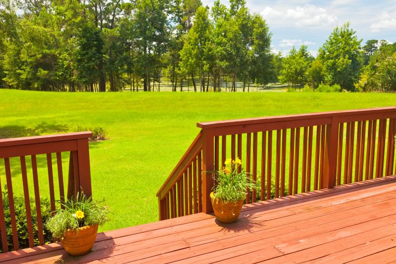 Deck Rail Staining