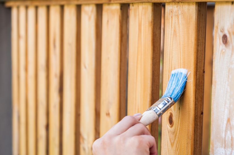 Deck Rail Staining