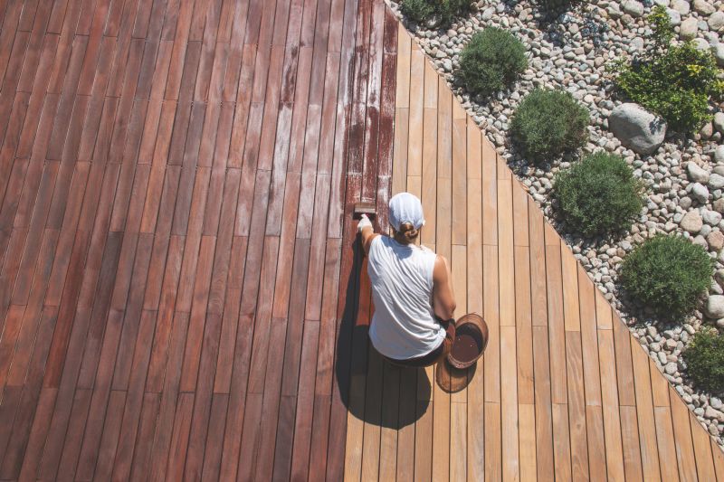 Deck Rail Staining