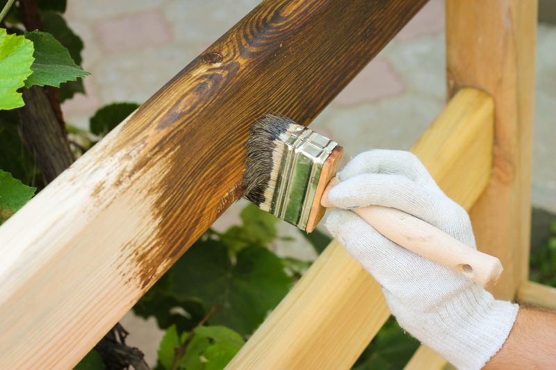 Deck Rail Staining