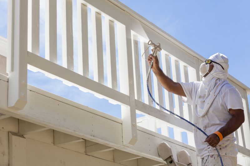 Deck Rail Staining
