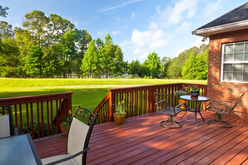 Deck Rail Staining