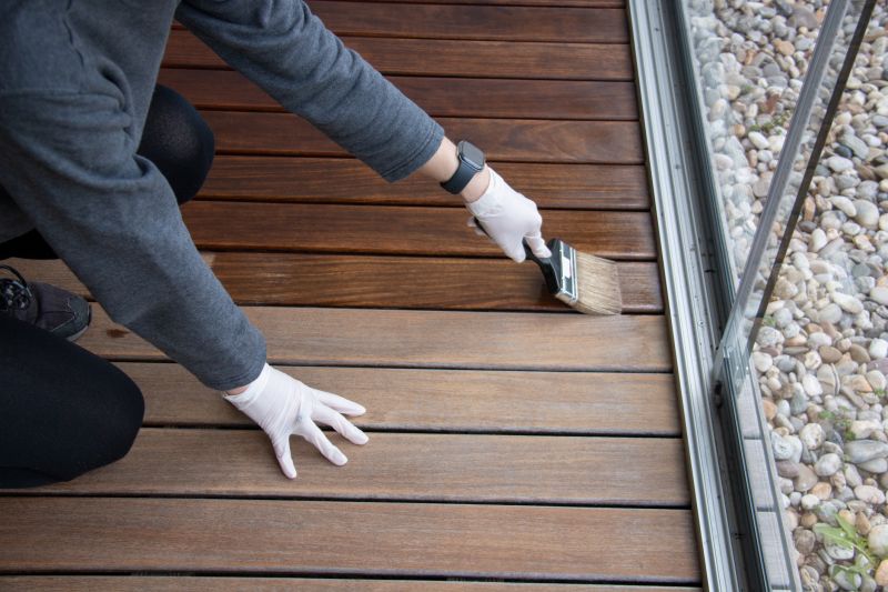 Deck Rail Staining