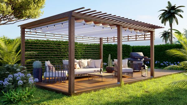 Pergola Deck Staining